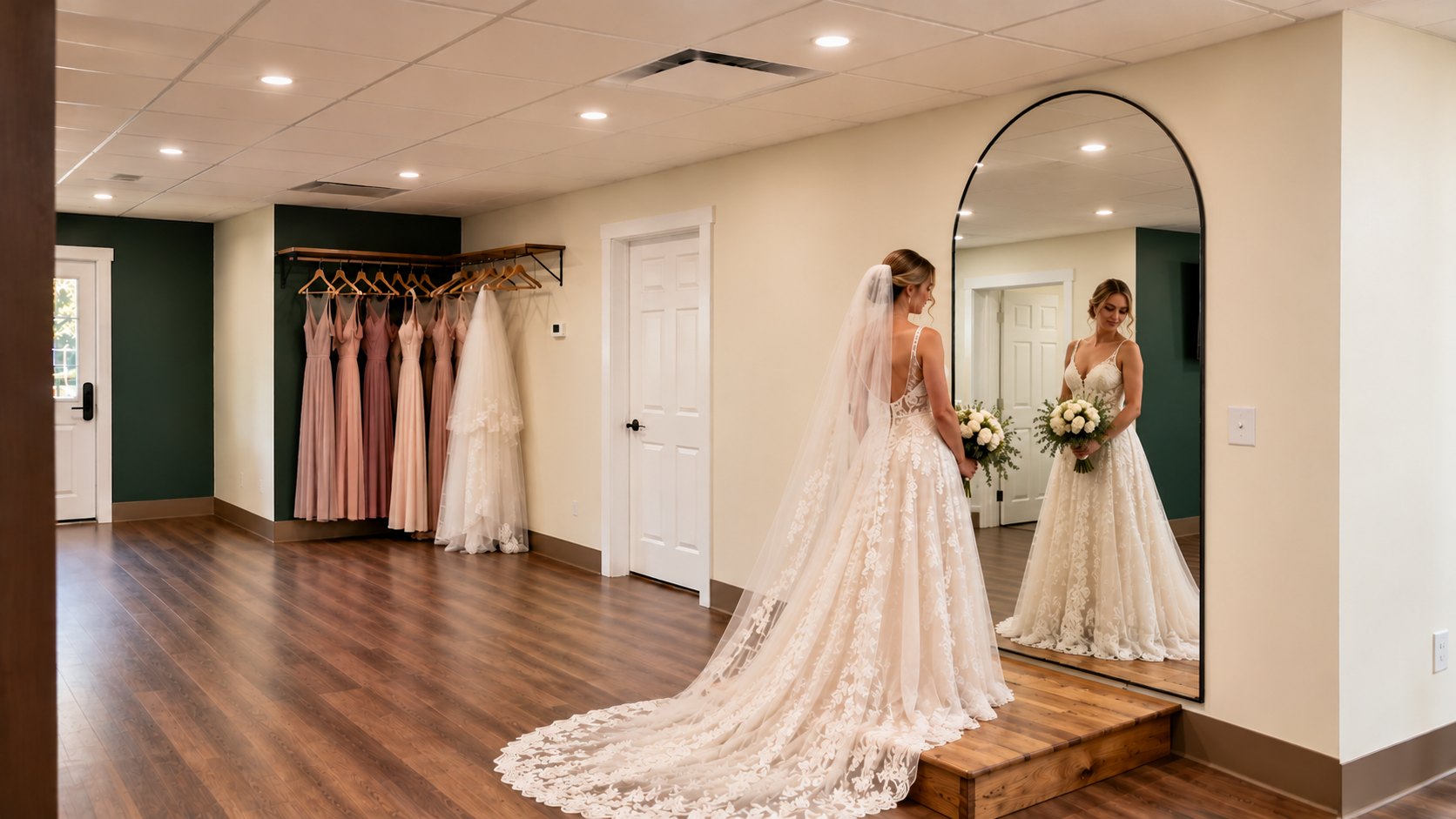 Elegant Bridal Boutique Reflection