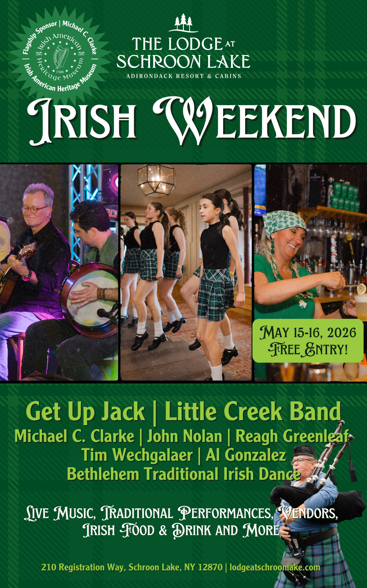 Irish Weekend Music Food Heritage Festival at The Lodge at Schroon Lake