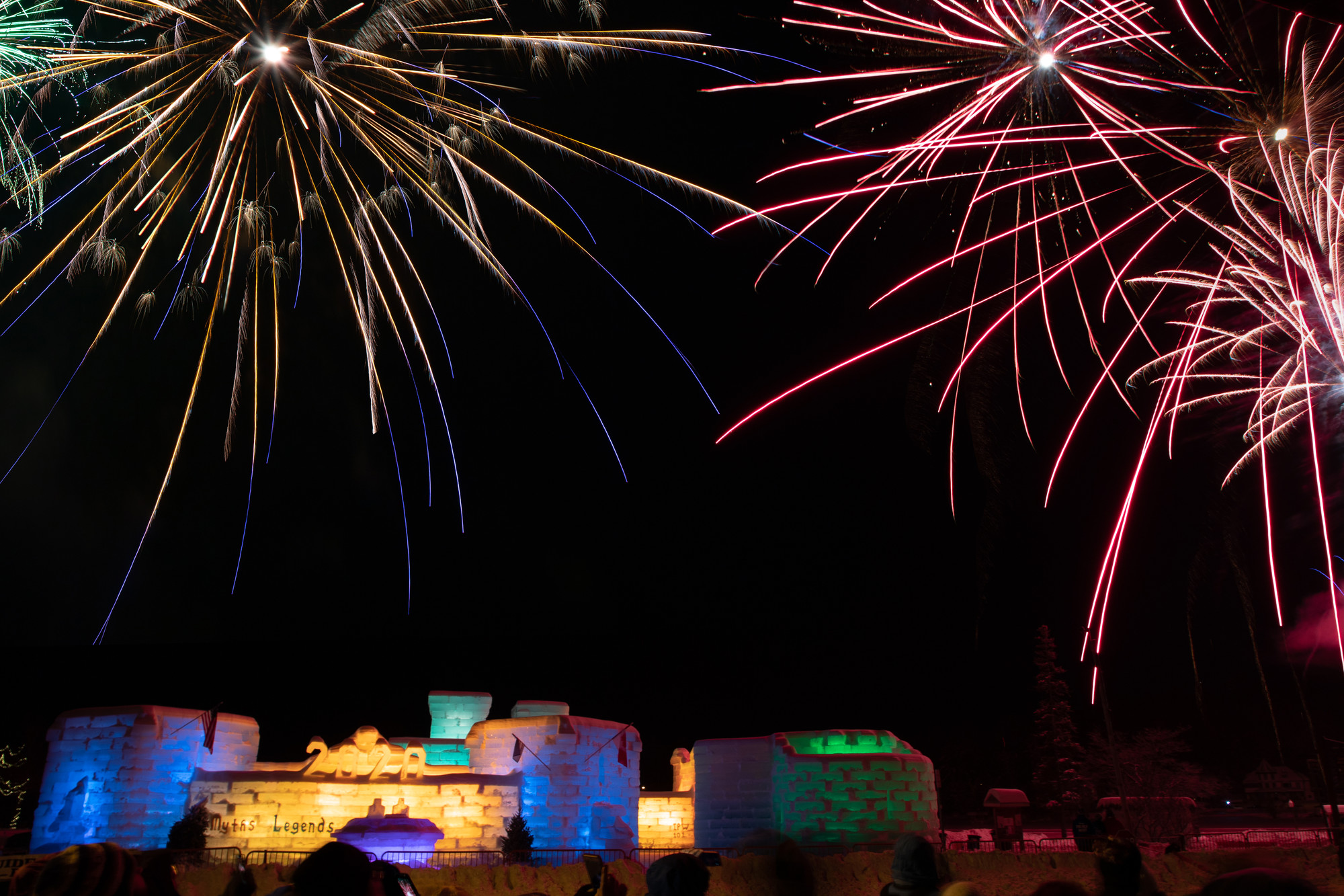 Saranac Lake Winter Carnival Ice Palace Fireworks