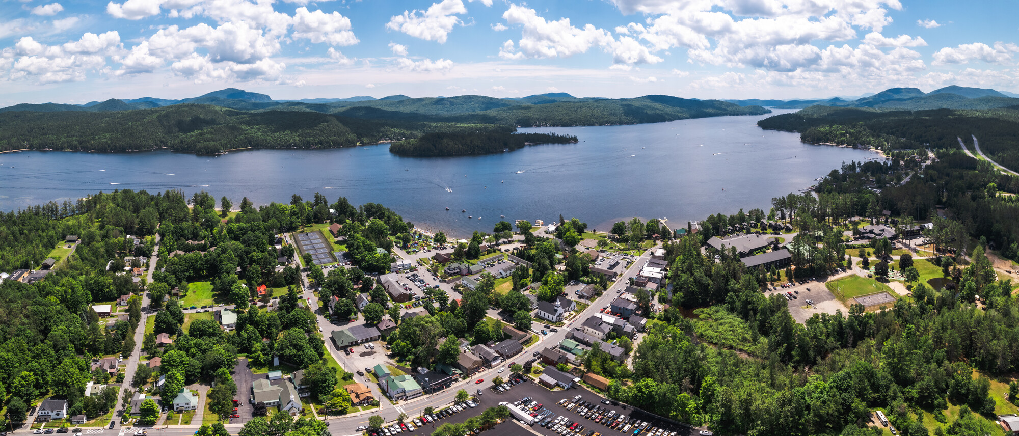 Aerial photo of Schroon Lake