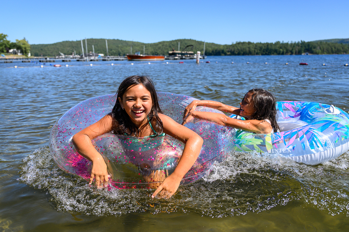 Private Beach Swimming at The Lodge at Schroon Lake