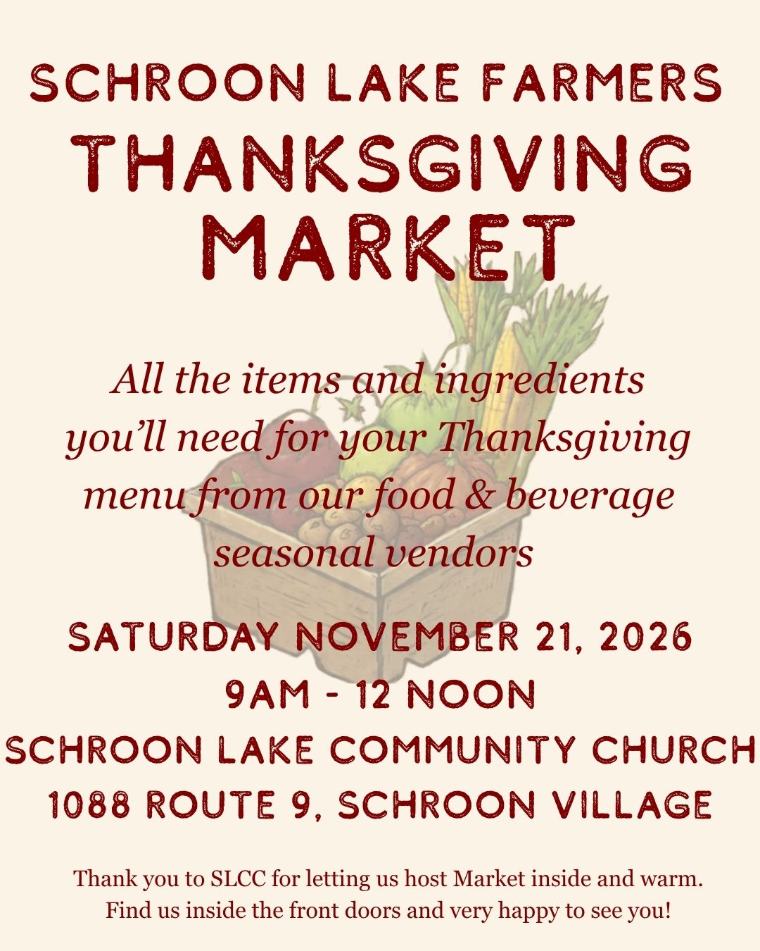 SLFM Thanksgiving Market Flyer