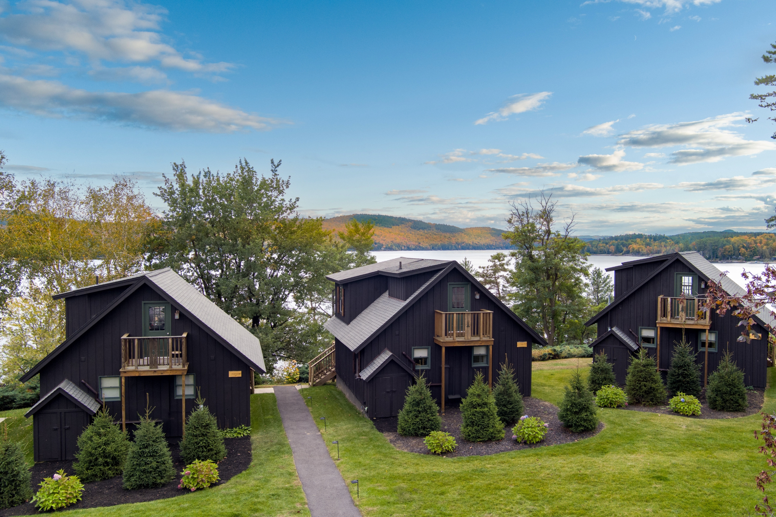 Chalets with Adirondack Mountain and Schroon Lake Views