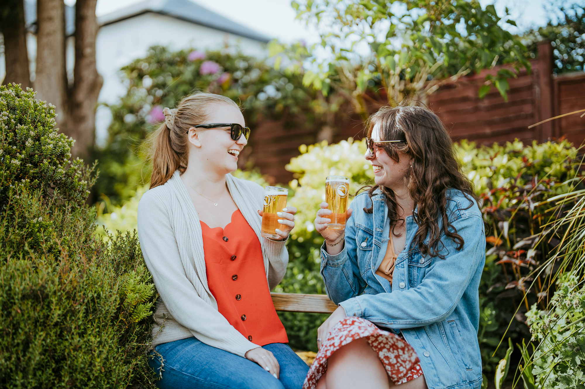 Women Relaxing Outside in Nature