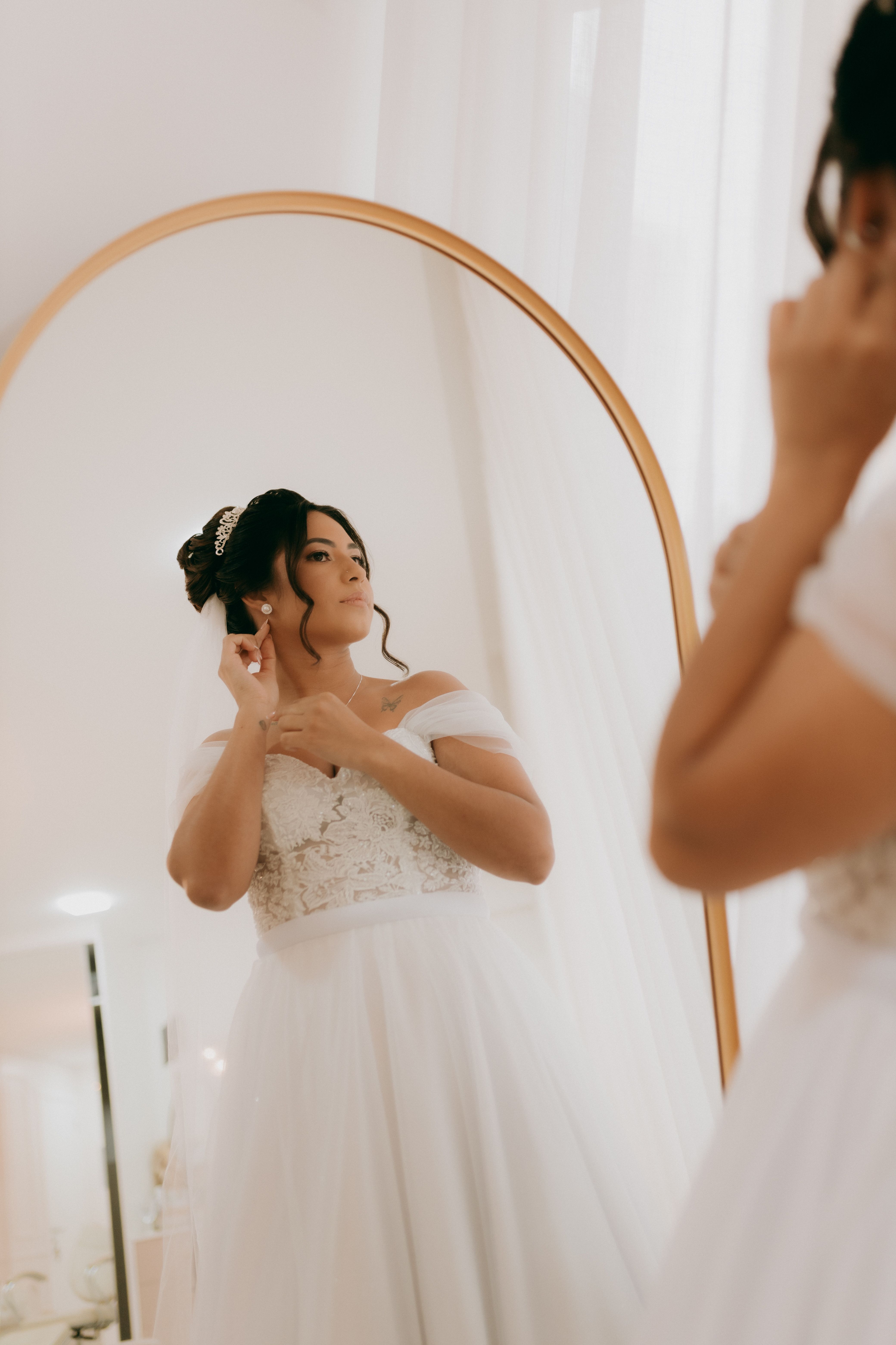 Photo of Bride in Getting Ready Suite